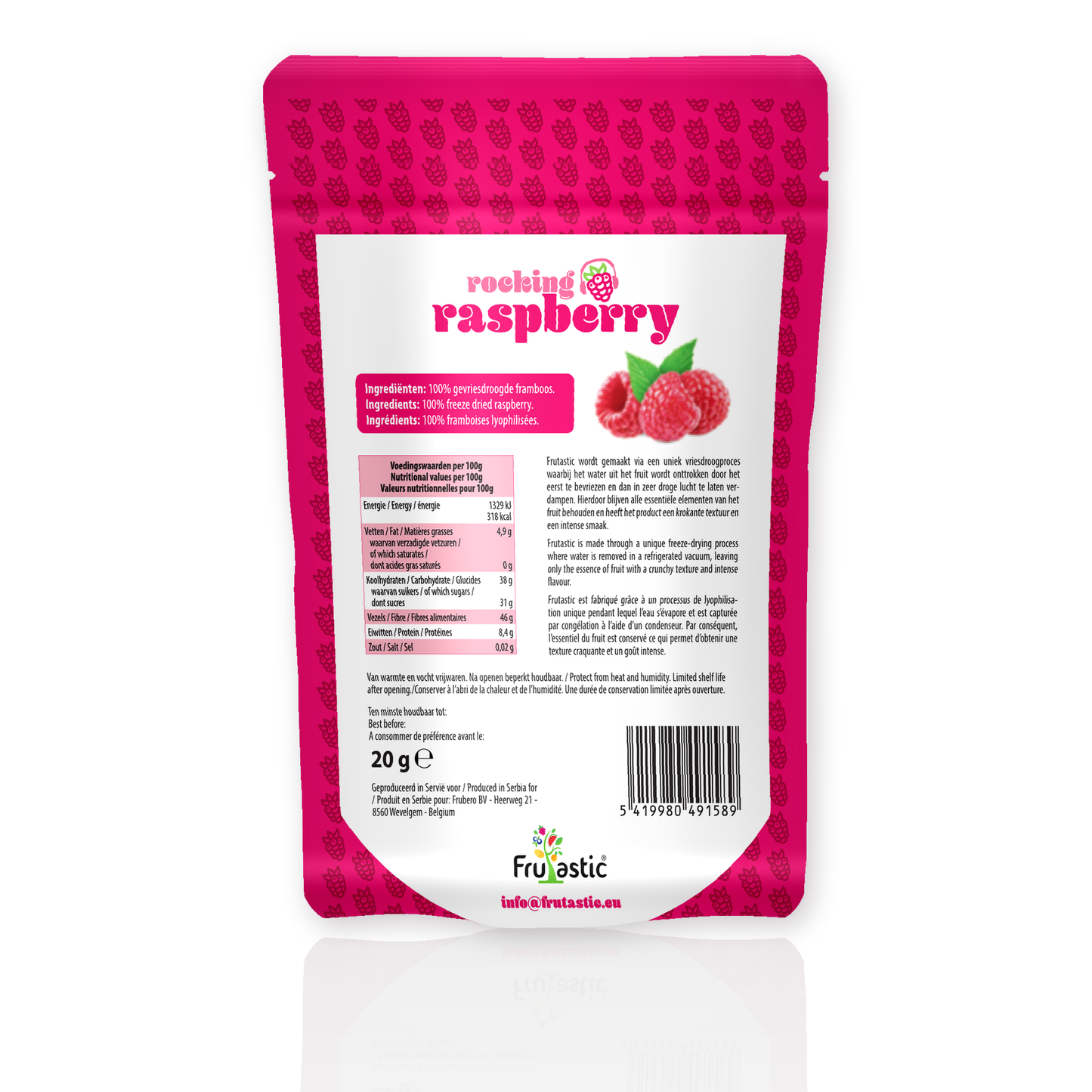 Frutastic framboises lyophilisées 20 g